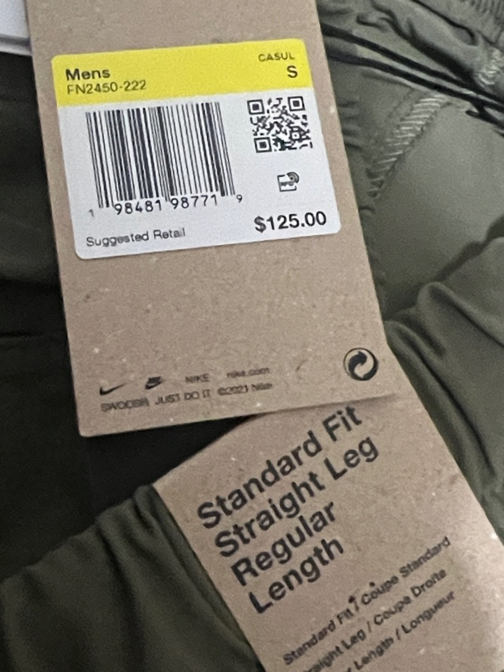 Nike ACG Olive Green Outdoor Utility Pants - Picture 7 of 7